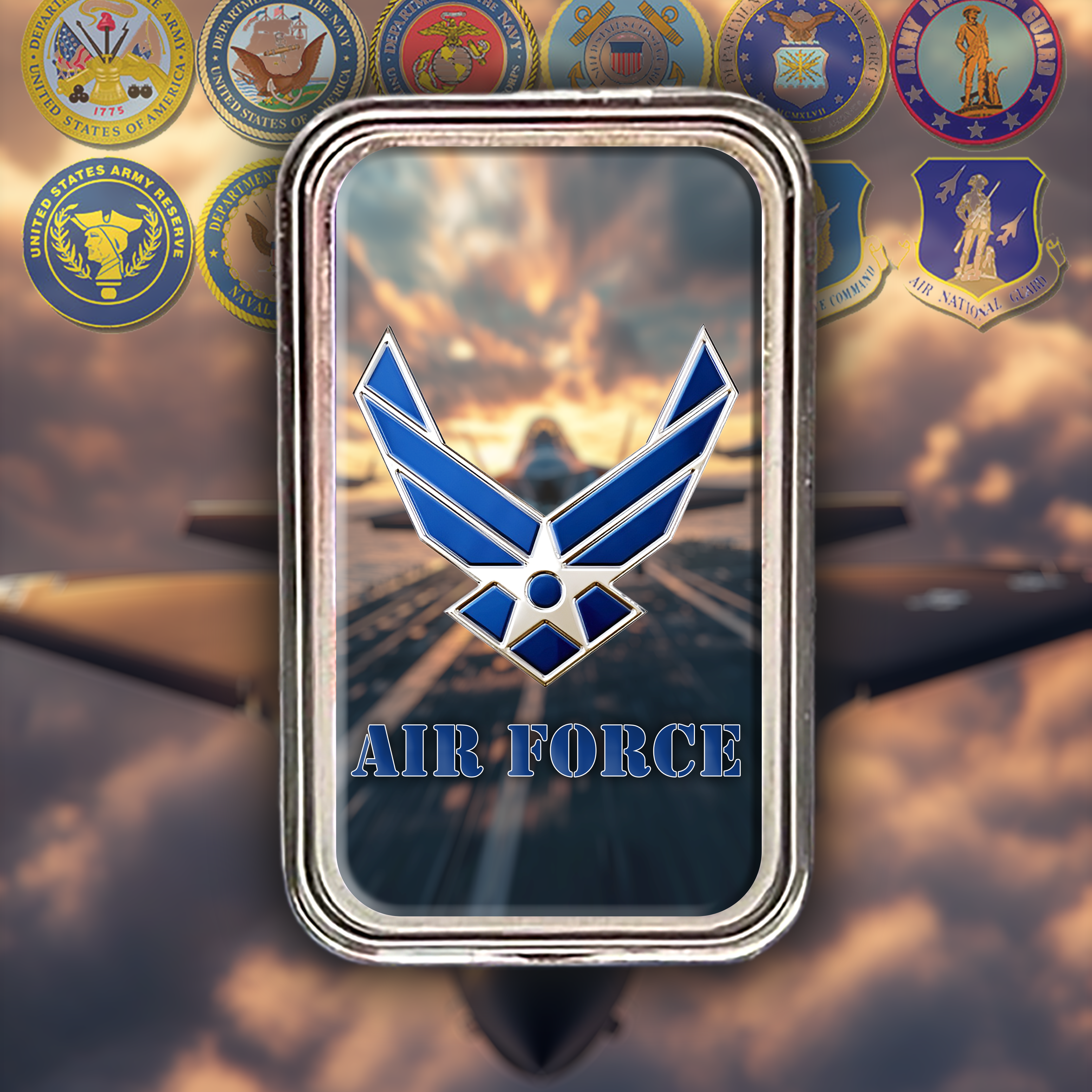 2025 U.S. Air Force Colorized 1oz. .999 Silver Art Bar