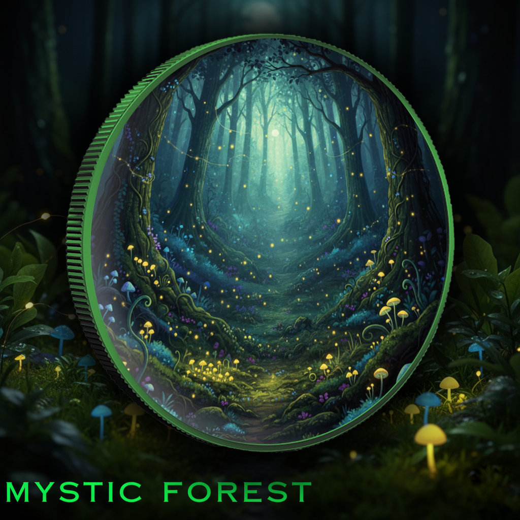 2025 Canada Maple Mystic Forest Edition 1 oz .9999 Argent Pur Silver Coin Colorized