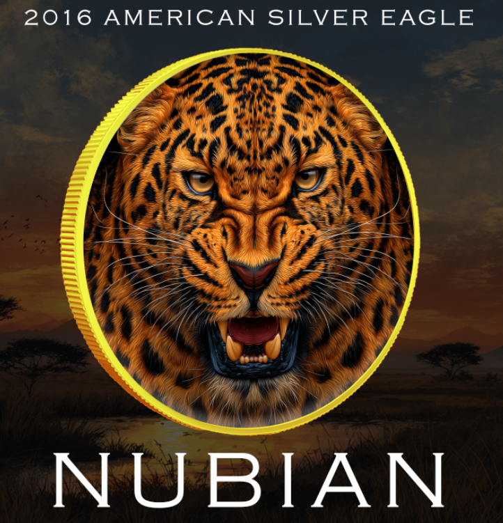 2025 Silver Eagle "Nubian" 1oz Colorized .999 Silver Coin