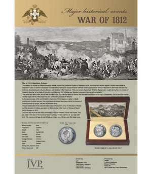 Niue 2012 2X5$ WAR OF 1812 KUTUSOW - NAPOLEON HIGH RELIEF 2X 2OZ SILVER COIN SET - Captain’s Chest Bullion