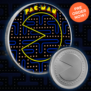 Pac - Man 1oz .999 Silver Game Token Medal Colorized Limited Release Presale - Captain’s Chest Bullion