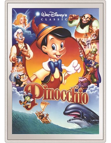 2024 Agoro Niue Disney Pinocchio 5oz $10 .999 Silver Coin