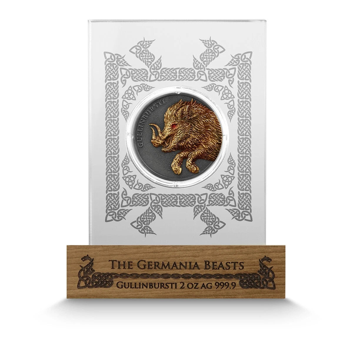 2025 Germania Beasts: Gullinbursti 2oz UV Activated Silver Coin w/ Display
