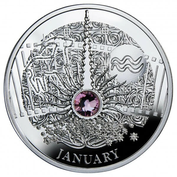 2014 10g .925 Silver Coin Magic Calendar of Happiness: January