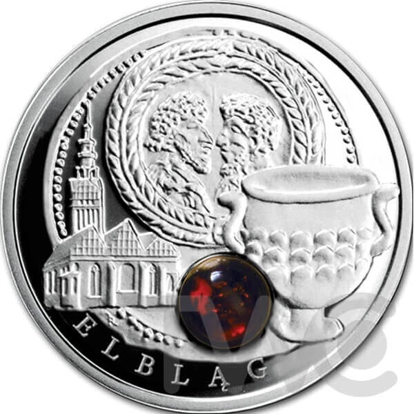 2011 16.81g .925 Silver Coin Amber Route: Elblag
