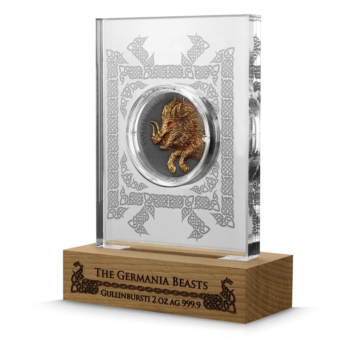 2025 Germania Beasts: Gullinbursti 2oz UV Activated Silver Coin w/ Display