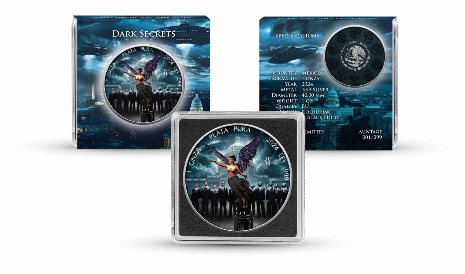 2024 Mexico Libertad Dark Secrets 1oz Silver Coin