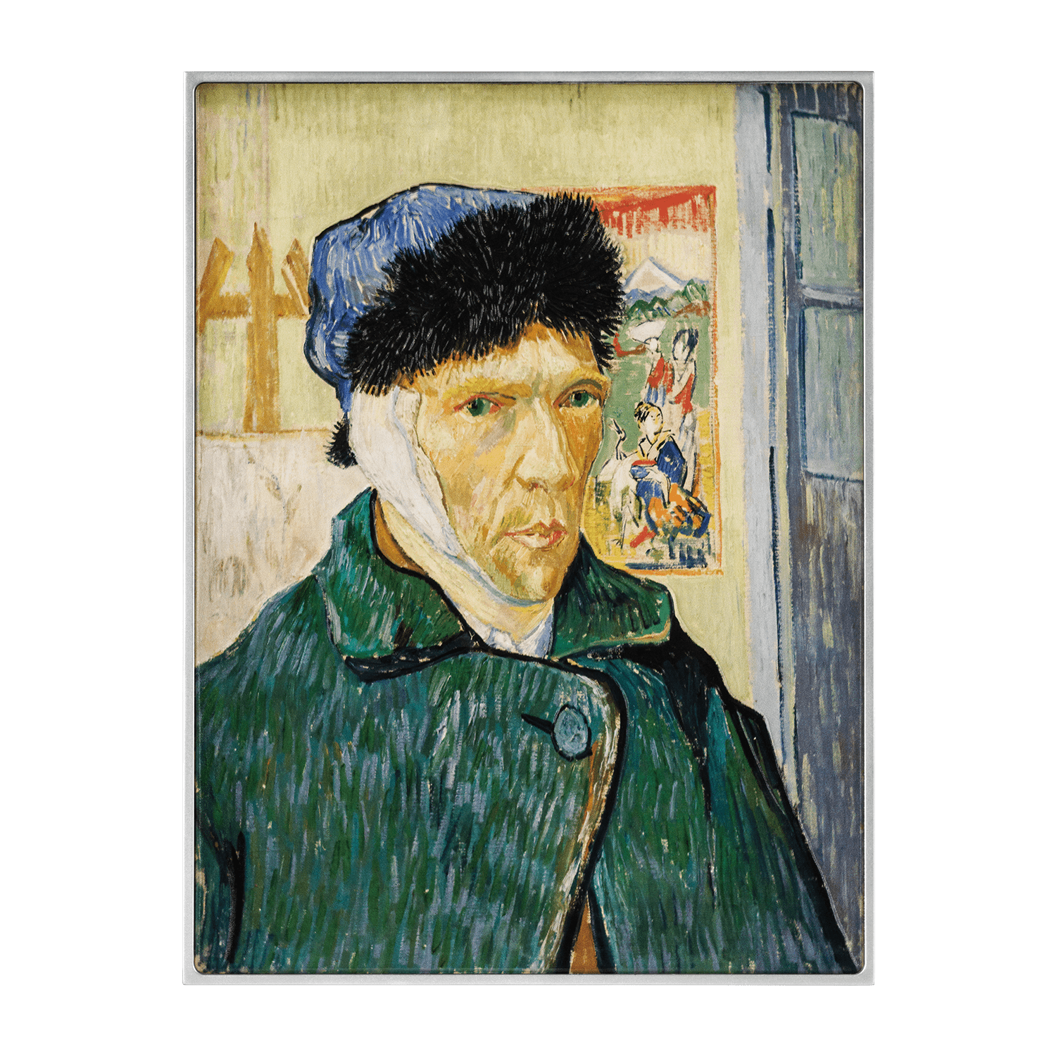 Self Portrait with Bandaged Ear 1889 by Vincent van Gogh 2.5 oz Silver Coin - Captain’s Chest Bullion