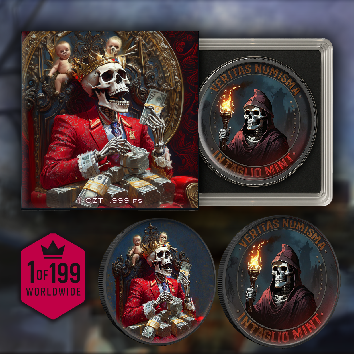 Veritas Numisma Series – Enduring Latin Maxims – Pecunia Non Olet – 1oz .999 Silver