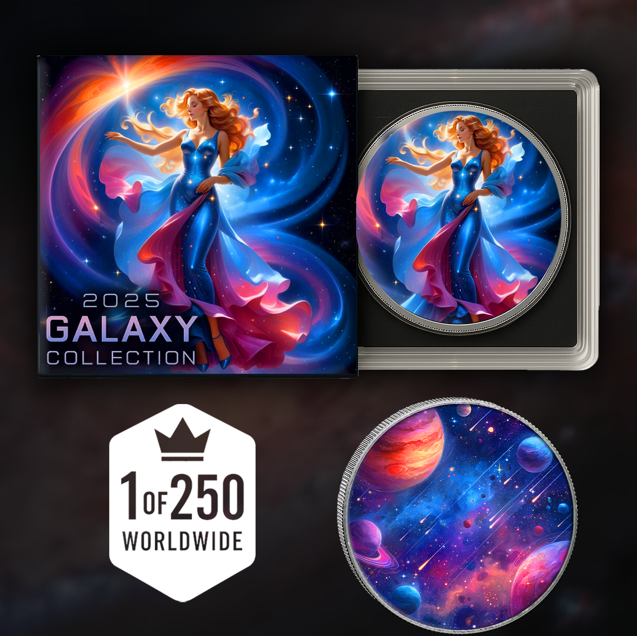 2025 Silver Eagle Galaxy Series Colorized 1oz .999 Silver Coin