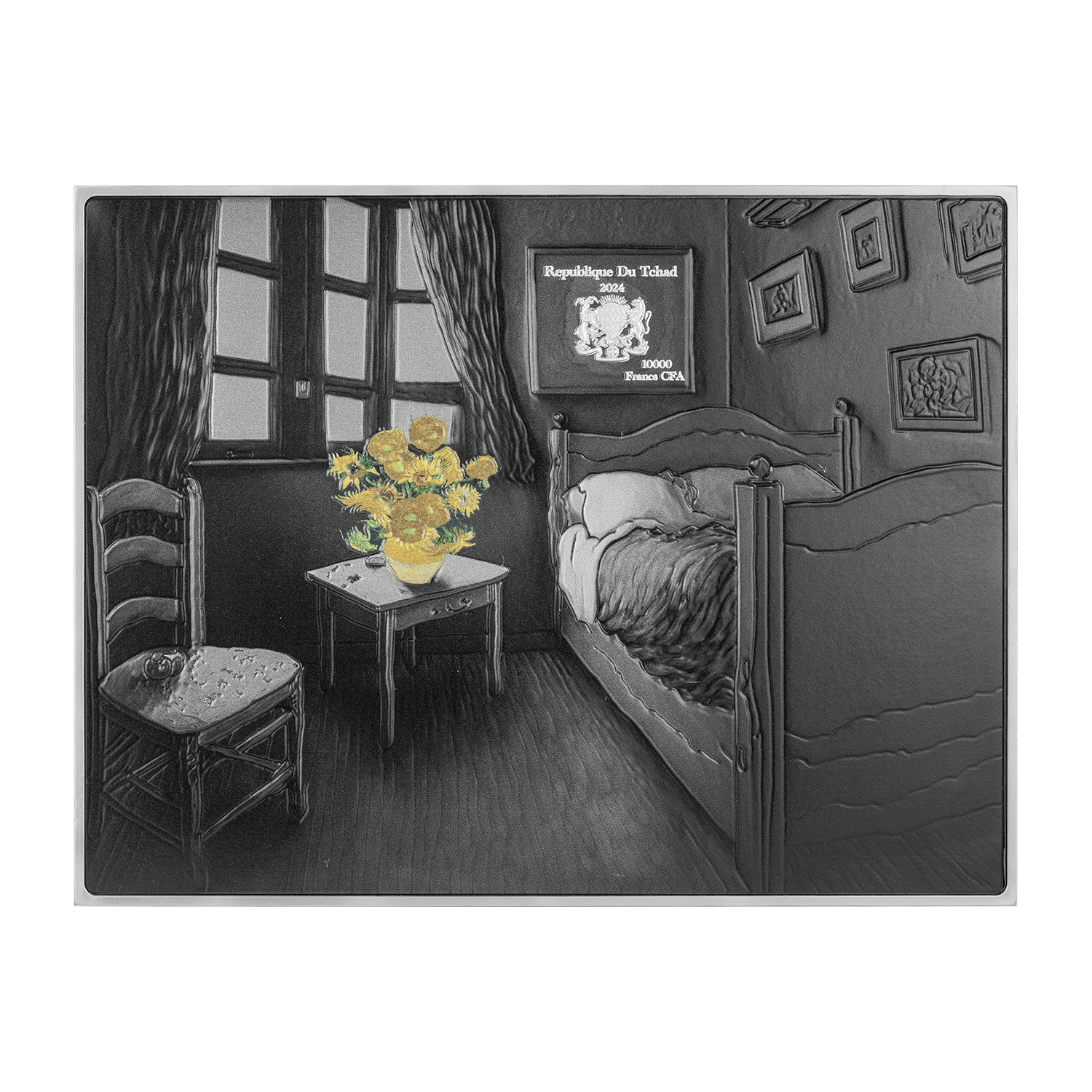 Sunflowers 1889 2.5 oz Silver Coin – Antiqued Finish - Captain’s Chest Bullion