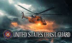 U.S. Coast Guard Rescue Heli 1oz .999 Silver Art Bar Colorized - Captain’s Chest Bullion