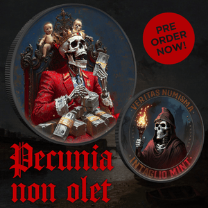 Veritas Numisma Series – Enduring Latin Maxims – Pecunia Non Olet – 1oz .999 Silver - Captain’s Chest Bullion