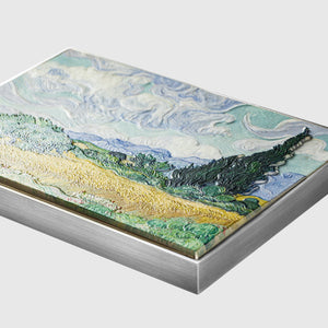 Wheat Field with Cypresses 1889 2.5 oz Silver Coin – Antiqued Finish - Captain’s Chest Bullion