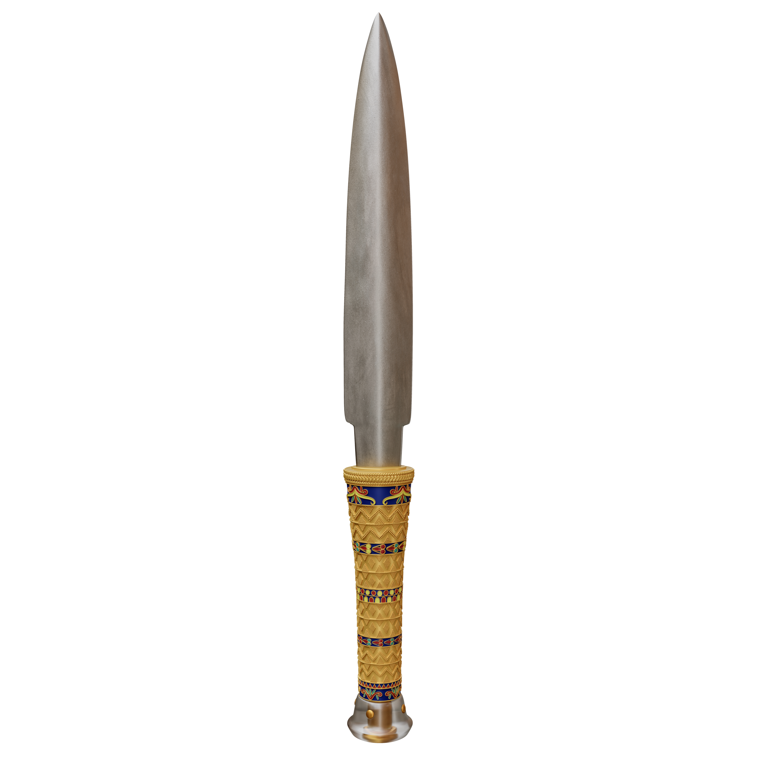 2025 Samoa 2oz Antique with Gold Gilding and Color King Tutankhamun’s Dagger .999 Silver Coin