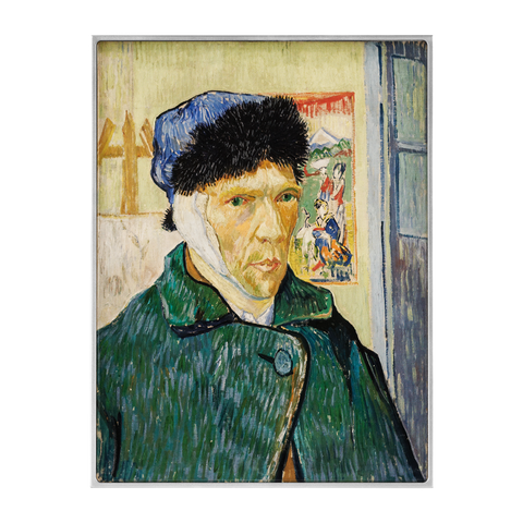 Self Portrait with Bandaged Ear 1889 by Vincent van Gogh 2.5 oz Silver Coin