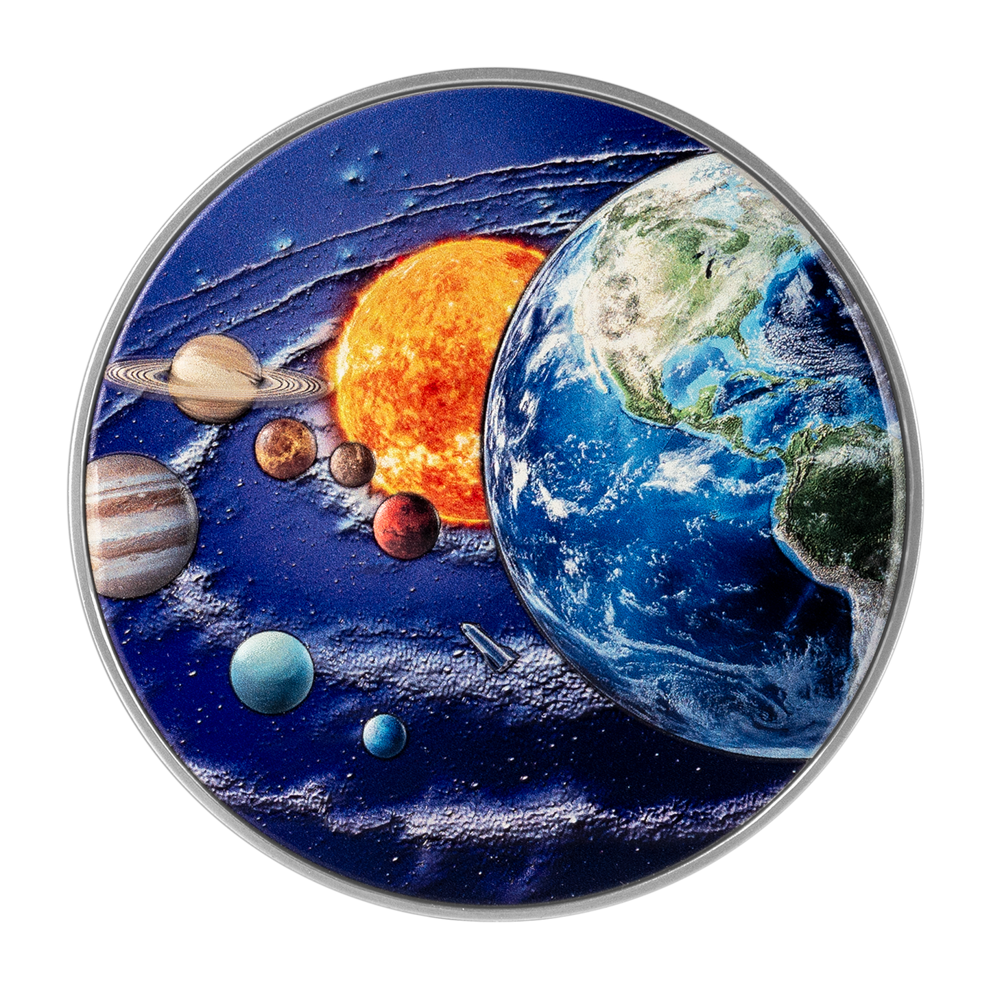 2024 Niue The Solar System 2oz .999 Colorized Silver Coin