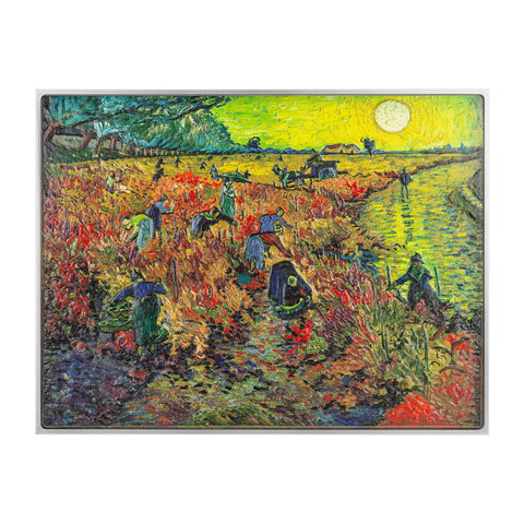 The Red Vineyard 1888 by Vincent Van Gogh 2.5 oz Silver Coin – Antiqued Finish