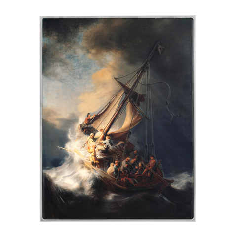 The Storm on the Sea of Galilee 1633 by Rembrandt 2.5 oz Silver Coin