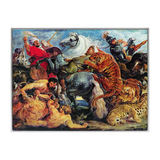 The Tiger Hunt by Peter Paul Rubens 2.5 oz Silver Coin