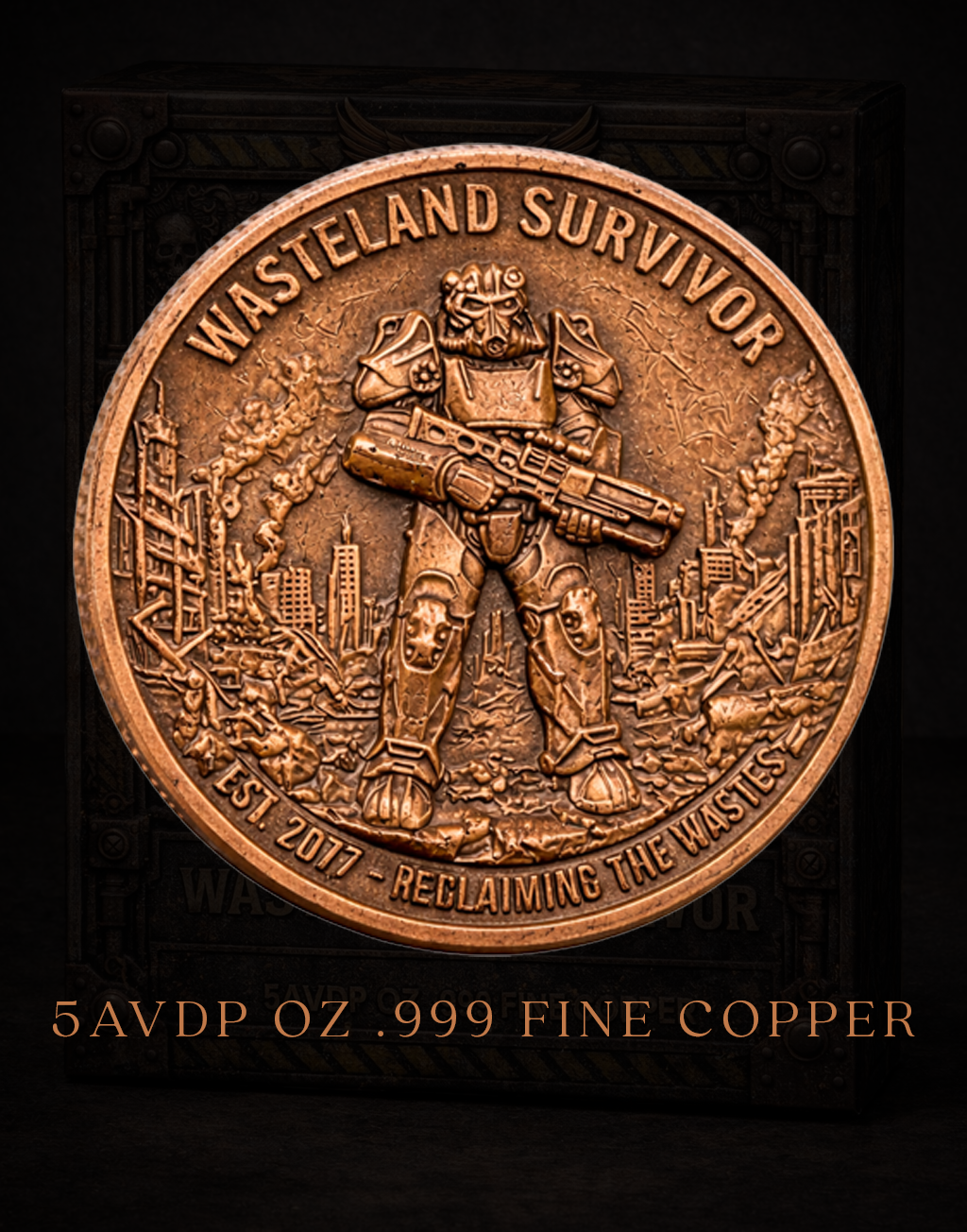 2026 Wasteland Survivor Antiqued Copper .999 5oz Medal