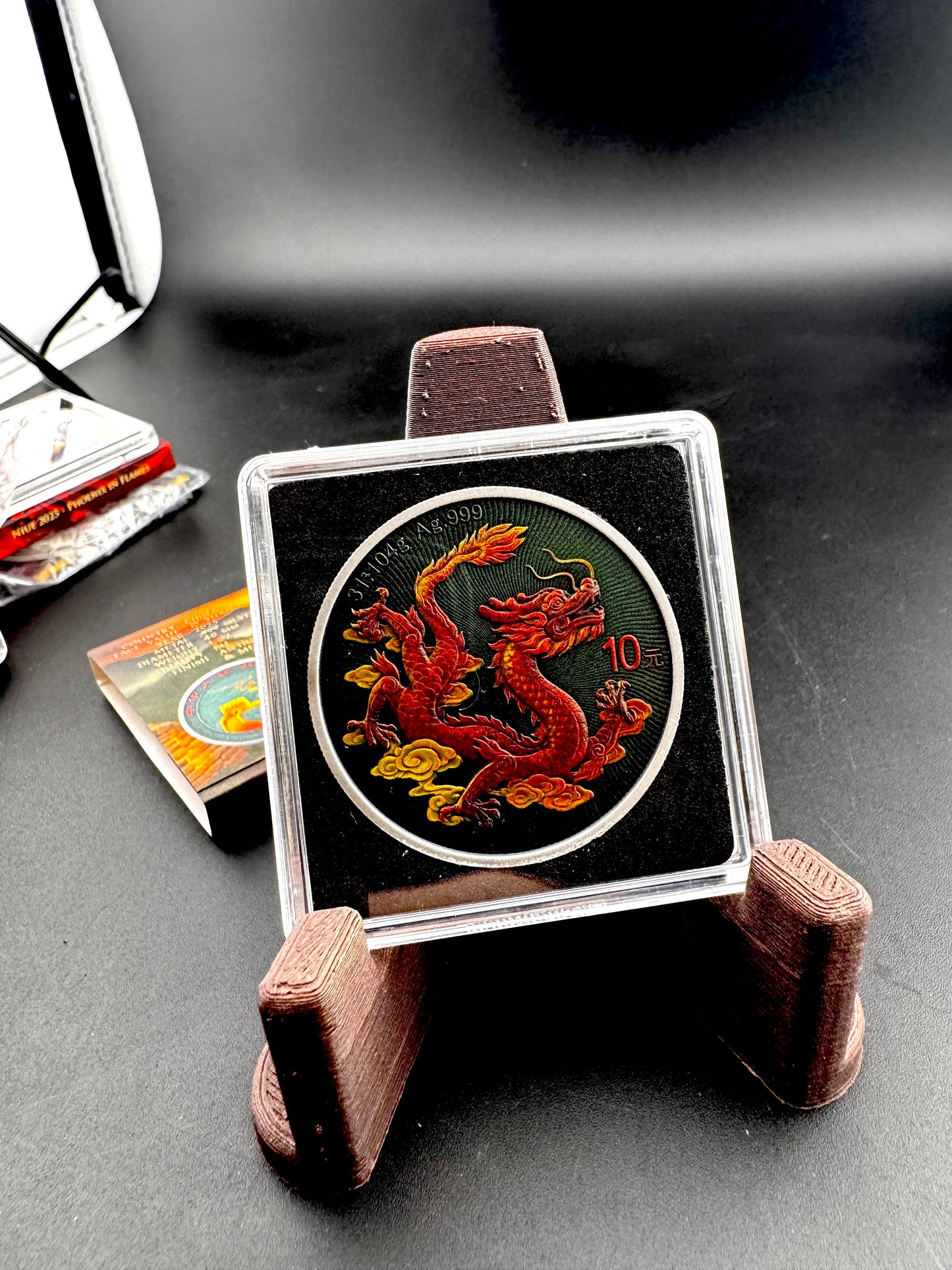 2025 China Chinese Dragon BU Metallic Colorized 1oz .999 Silver Coin