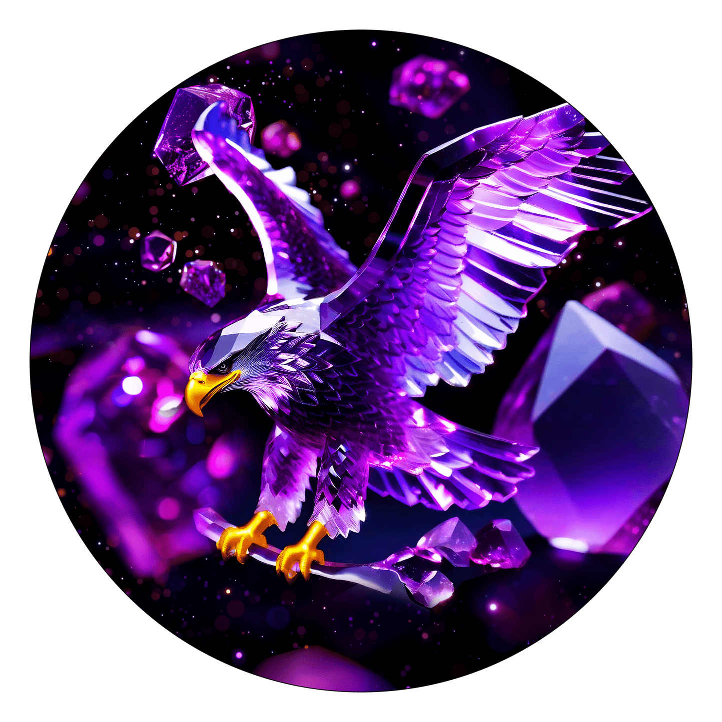 2024 Silver Eagle .999 1oz Silver Coin Colorized Birth Month Amethyst Edition