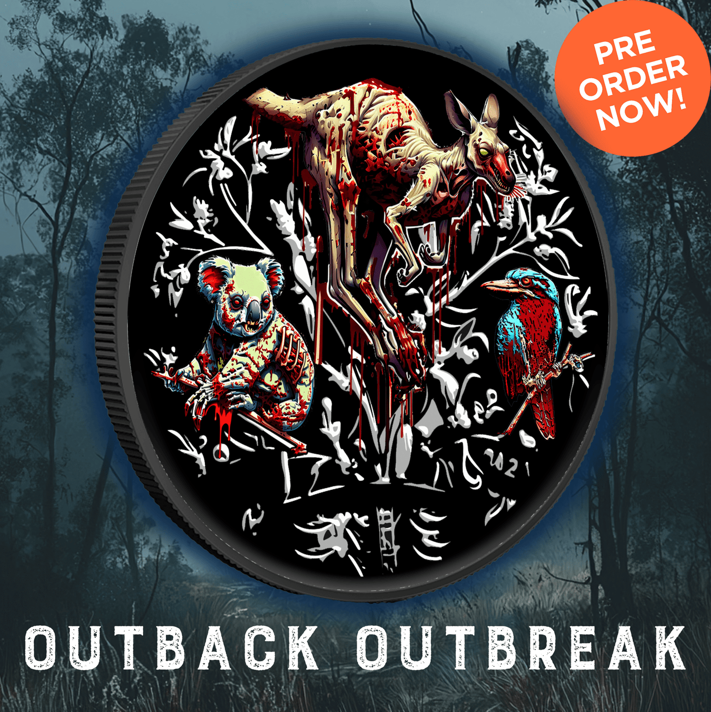 2024 Australia 1oz .999 Colorized Outback Outbreak Silver Coin Presale