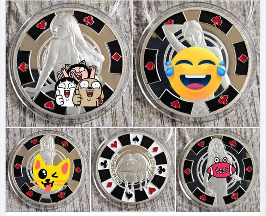 Sexy Salvation Poker Chip Series Bullion and Colorized .999 Silver Medals