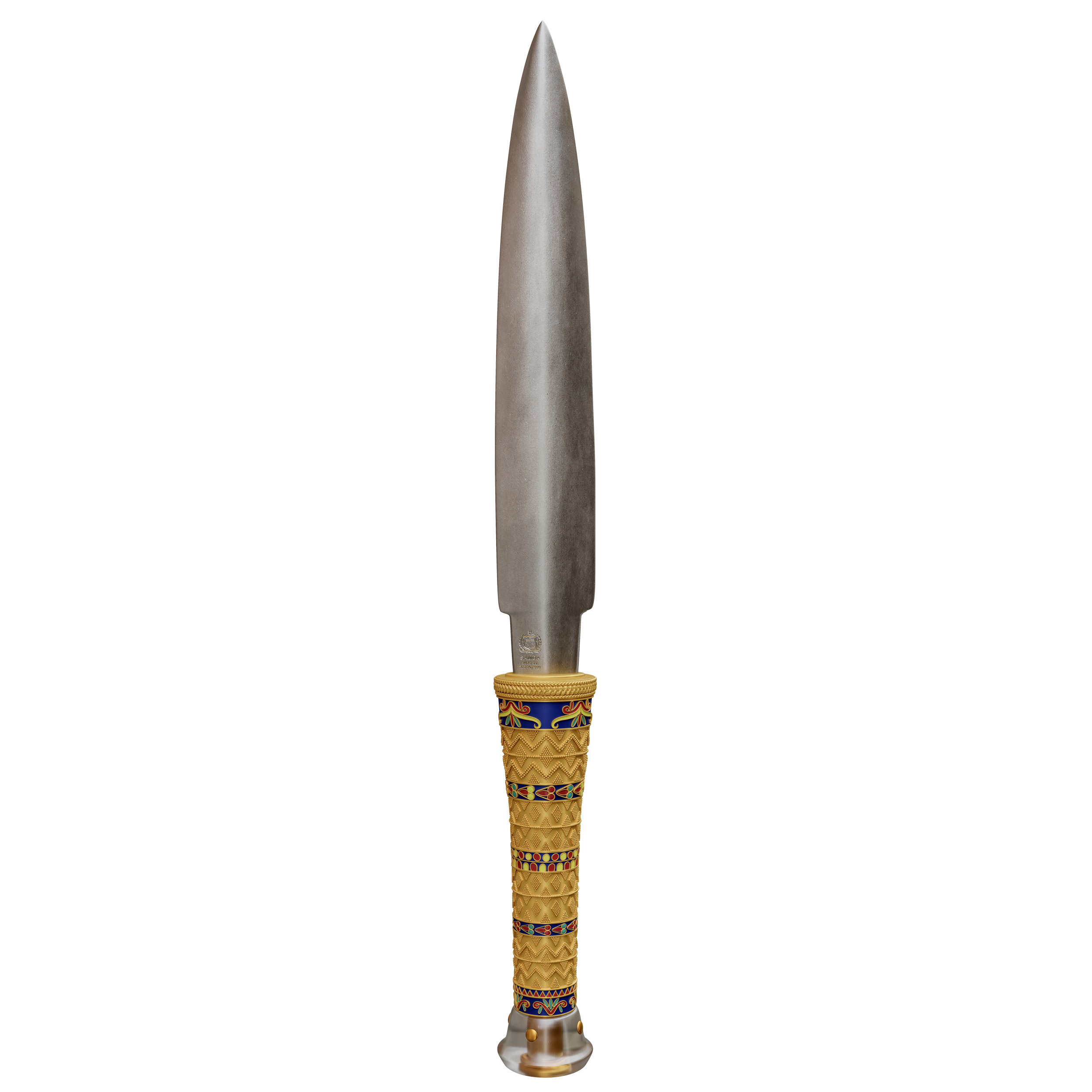 2025 Samoa 2oz Antique with Gold Gilding and Color King Tutankhamun’s Dagger .999 Silver Coin
