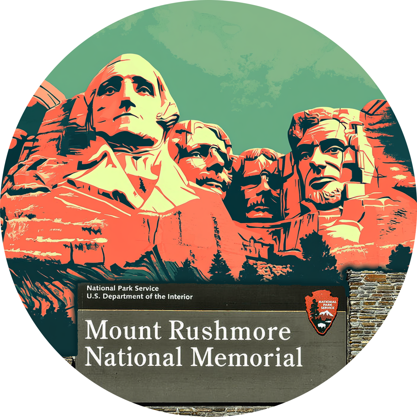 2024 Silver Eagle Mount Rushmore 1oz .999 Silver Coin Colorized