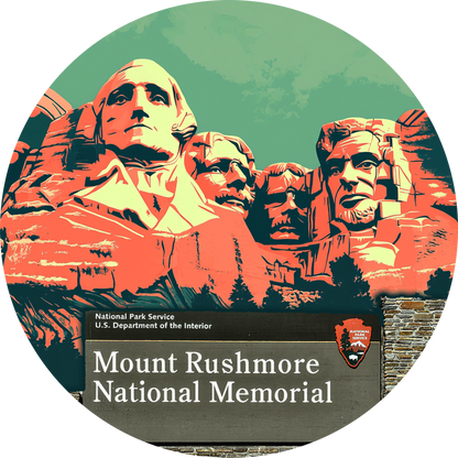 2024 Silver Eagle Mount Rushmore 1oz .999 Silver Coin Colorized