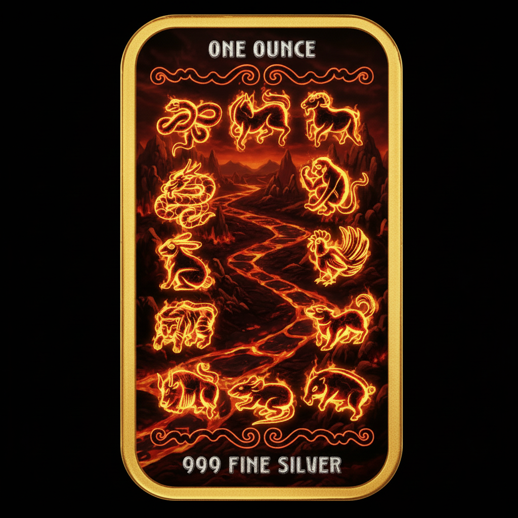 2026 Pamp Year of the Horse "Wildfire Edition" 1oz .999 Silver Bar