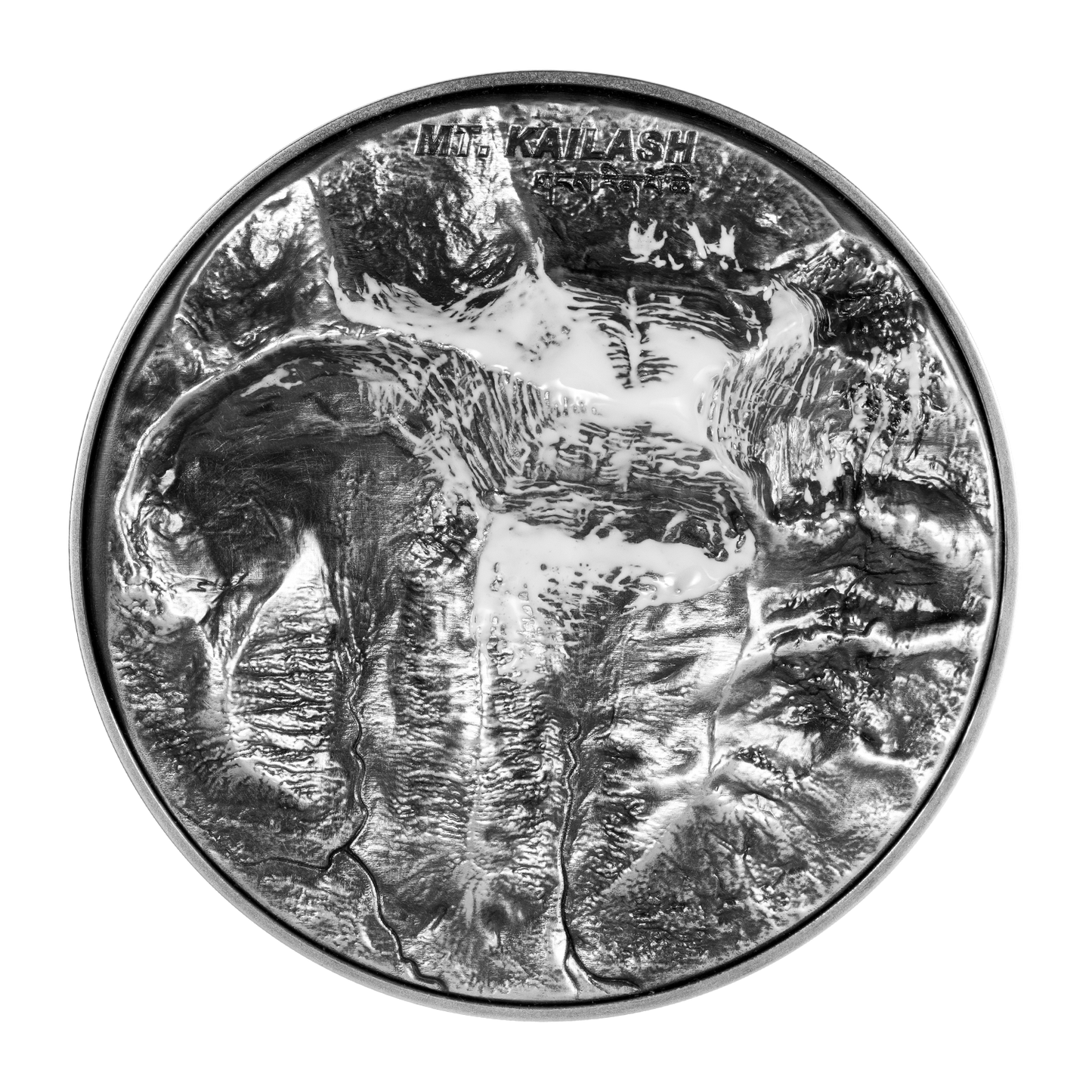 2024 Niue Mt Kailash 2oz .999 Silver Coin Antiqued Finished