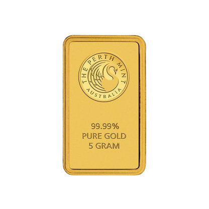 5 gram Perth Mint 9999 Gold Bar in Assay