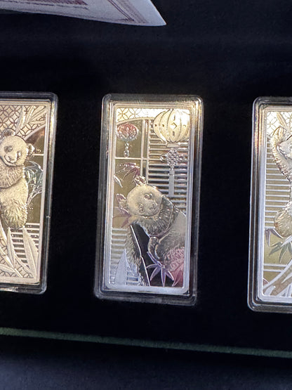 Shanghai Mint – Panda .999 3-20g .999 Silver Medal Coins