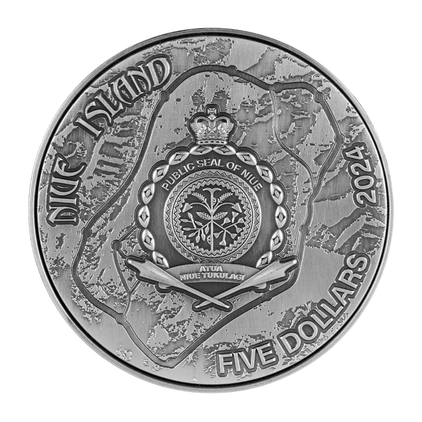 2024 Niue Mt Kailash 2oz .999 Silver Coin Antiqued Finished