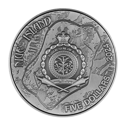 2024 Niue Mt Kailash 2oz .999 Silver Coin Antiqued Finished