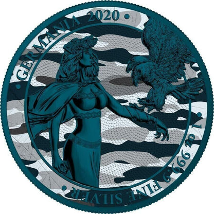 Germania 2020 5 Mark Camouflage Edition - SYLT 1 Oz Silver Coin