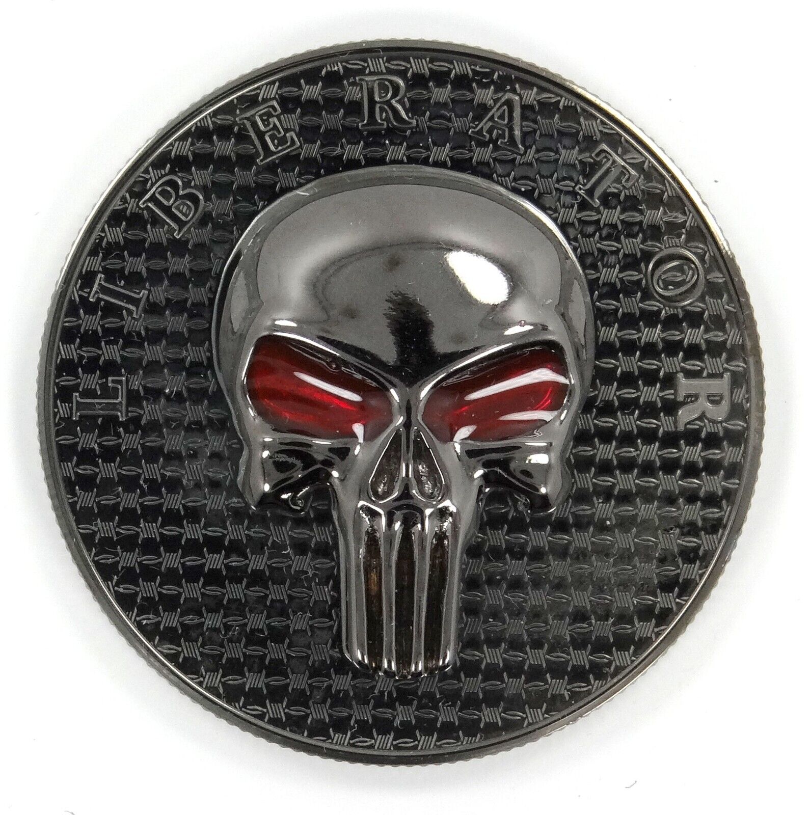 1 Oz Silver Coin Dark Side 2021 THE LIBERATOR Skull Proof Ruthenium Enamel Eyes Captain’s Chest Bullion