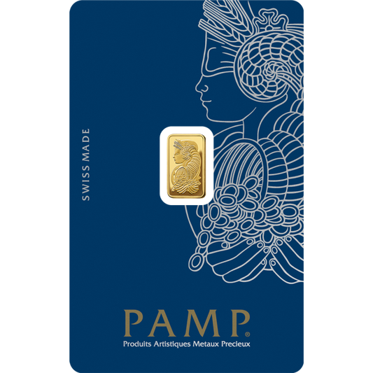 1 gram Pamp Suisse - Lady Fortuna with Veriscan .9999 Gold Bar (In Assay) Captain’s Chest Bullion