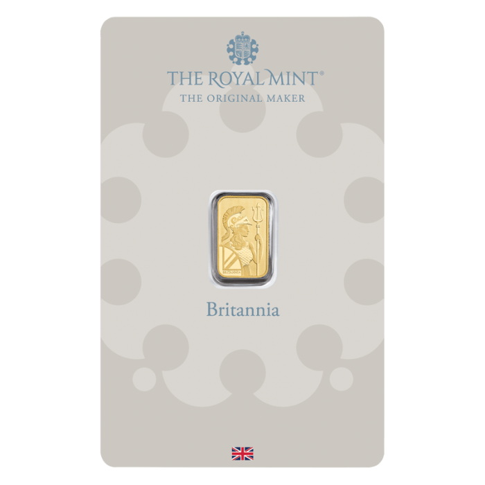 1 gram The Royal Mint Britannia 9999 Gold Bar (In Assay) Captain’s Chest Bullion