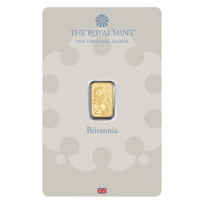 1 gram The Royal Mint Britannia 9999 Gold Bar (In Assay) Captain’s Chest Bullion