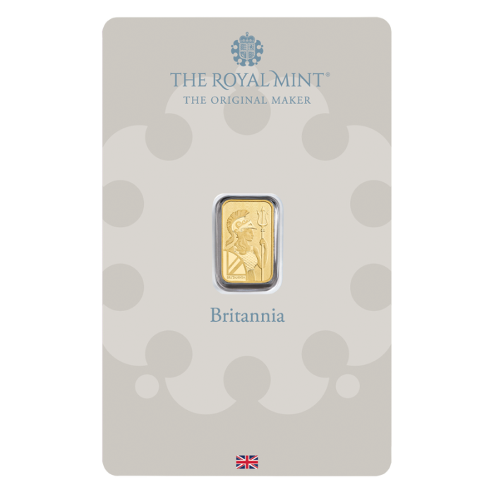 1 gram The Royal Mint Britannia 9999 Gold Bar (In Assay) Captain’s Chest Bullion