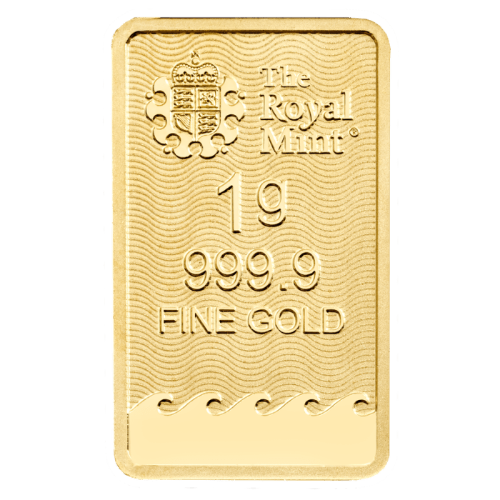 1 gram The Royal Mint Britannia 9999 Gold Bar (In Assay) Captain’s Chest Bullion