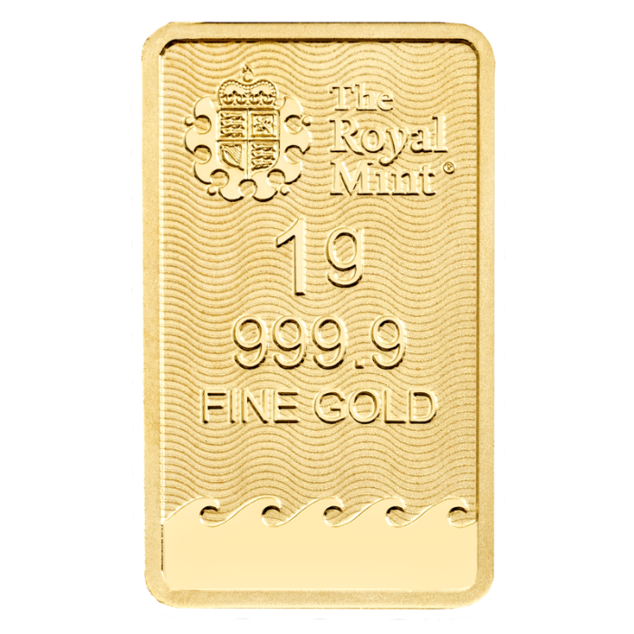 1 gram The Royal Mint Britannia 9999 Gold Bar (In Assay) Captain’s Chest Bullion