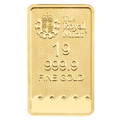 1 gram The Royal Mint Britannia 9999 Gold Bar (In Assay) Captain’s Chest Bullion