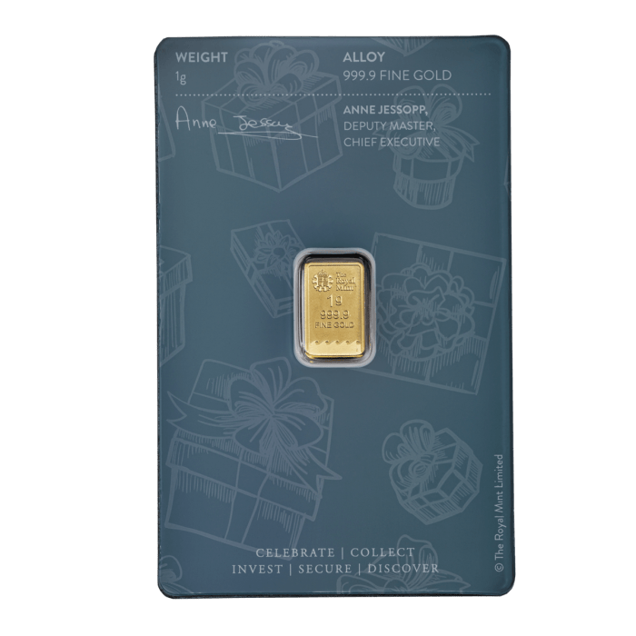 1 gram The Royal Mint - Britannia Happy Birthday .9999 Gold Bar Captain’s Chest Bullion