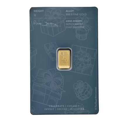 1 gram The Royal Mint - Britannia Happy Birthday .9999 Gold Bar Captain’s Chest Bullion