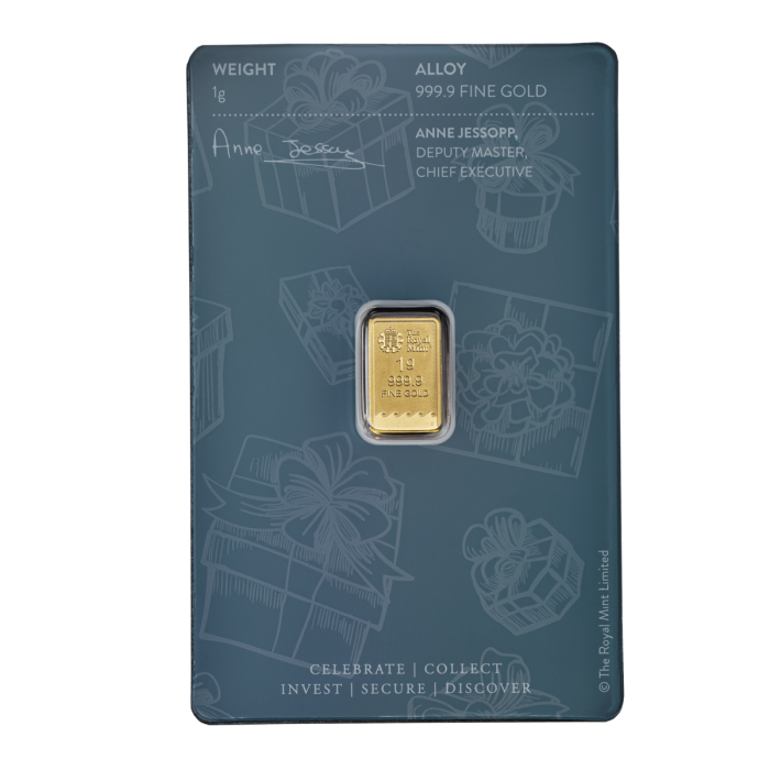 1 gram The Royal Mint - Britannia Happy Birthday .9999 Gold Bar Captain’s Chest Bullion